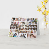 自分だけの50枚の写真コラージュを作成 カード (黄色い花)