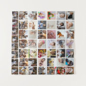 自分だけの50枚の写真コラージュを作成 タペストリー (正面(横))