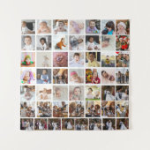 自分だけの50枚の写真コラージュを作成 タペストリー (正面)
