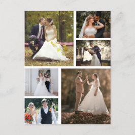 自分だけの6枚の写真で作るウェディングコラージュを作成 ポストカード