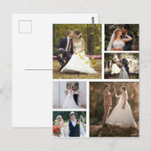 自分だけの6枚の写真で作るウェディングコラージュを作成 ポストカード (正面/裏面)