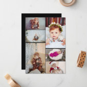 自分だけの6枚の写真の コラージュをデザイン ノートカード (正面/裏面インサイチュ)