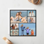 自分だけの6枚の写真の コラージュを作成 ノートカード (正面/裏面インサイチュ)