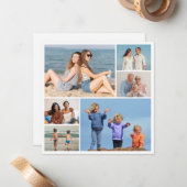 自分だけの6枚の写真の コラージュを作成 ノートカード (正面/裏面インサイチュ)