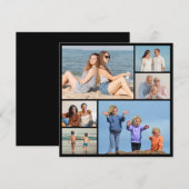 自分だけの6枚の写真の コラージュを作成 ノートカード (正面/裏面)