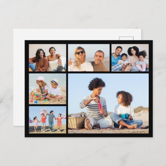 自分だけの6枚の写真を並べたポストカードを作成 ポストカード (正面/裏面)