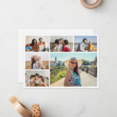 自分だけの6枚の写真を編集可能なカラーコラージュを作成 ノートカード (正面/裏面インサイチュ)
