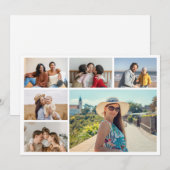 自分だけの6枚の写真を編集可能なカラーコラージュを作成 ノートカード (正面/裏面)