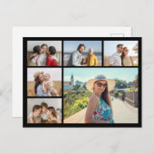 自分だけの6枚の写真を編集可能なカラーコラージュを作成 ポストカード (正面/裏面)