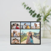 自分だけの6枚の写真を編集可能なカラーコラージュを作成 ポストカード (スタンド正面)