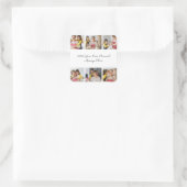 自分だけの6枚の写真コラージュを作成 - あなたのメッセージを添えて スクエアシール (バッグ)