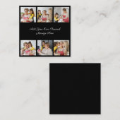 自分だけの6枚の写真コラージュを作成 - あなたのメッセージを添えて ノートカード (正面/裏面)