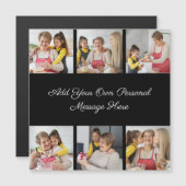 自分だけの6枚の写真コラージュを作成 - あなたのメッセージを添えて マグネット招待状 (正面/裏面)