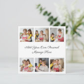 自分だけの6枚の写真コラージュを作成 - あなたのメッセージを添えて 招待状 (スタンド正面)