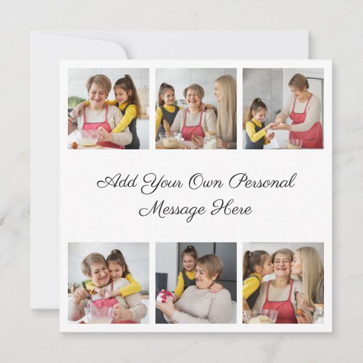 自分だけの6枚の写真コラージュを作成 - あなたのメッセージを添えて 招待状 (正面)