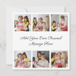 自分だけの6枚の写真コラージュを作成 - あなたのメッセージを添えて 招待状