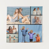 自分だけの6枚の写真コラージュを作成 タペストリー (正面)