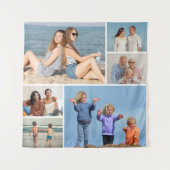 自分だけの6枚の写真コラージュを作成 タペストリー (正面)