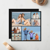 自分だけの6枚の写真コラージュを作成 ノートカード (正面/裏面インサイチュ)