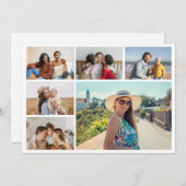 自分だけの6枚の写真コラージュを作成 - 色を編集可能 ノートカード (正面/裏面)