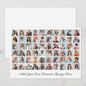 自分だけの60枚の写真コラージュを作成 - あなたのメッセージを添えて シーズンカード (正面/裏面)