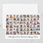 自分だけの60枚の写真コラージュを作成 - あなたのメッセージを添えて シーズンカード (正面/裏面)