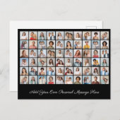 自分だけの60枚の写真コラージュを作成 - あなたのメッセージを添えて ポストカード (正面/裏面)