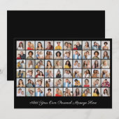 自分だけの60枚の写真コラージュを作成 - あなたのメッセージを添えて 招待状 (正面/裏面)