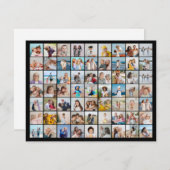 自分だけの63枚の写真コラージュを作成 ノートカード (正面/裏面)