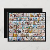 自分だけの63枚の写真コラージュを作成 ノートカード (正面/裏面)