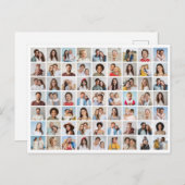 自分だけの63枚の写真コラージュを作成 ポストカード (正面/裏面)