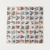 自分だけの64枚の写真コラージュを作成 タペストリー (正面(横))