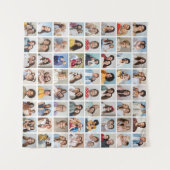 自分だけの64枚の写真コラージュを作成 タペストリー (正面(横))