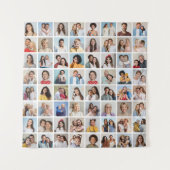 自分だけの64枚の写真コラージュを作成 タペストリー (正面)