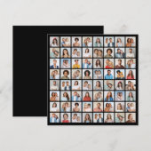 自分だけの64枚の写真コラージュを作成 ノートカード (正面/裏面)
