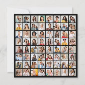 自分だけの64枚の写真コラージュを作成 招待状 (正面)