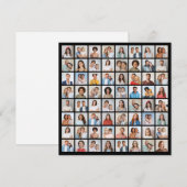 自分だけの64枚の写真コラージュを作成 招待状 (正面/裏面)