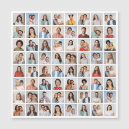 自分だけの64枚の写真コラージュマグネットカードを作成 マグネット招待状