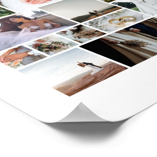 自分だけの66枚の写真コラージュを作成 ポスター (角)