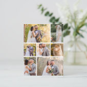 自分だけの7枚の写真で作るウェディングコラージュを作成 ポストカード (スタンド正面)