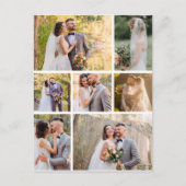 自分だけの7枚の写真で作るウェディングコラージュを作成 ポストカード (正面)