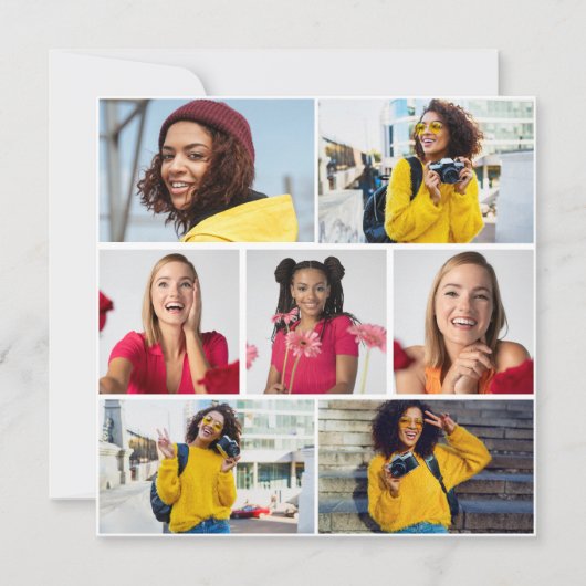 自分だけの7枚の写真コラージュを作成 カード (正面)