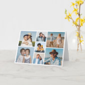 自分だけの7枚の写真コラージュを作成 カード (黄色い花)