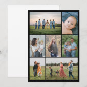 自分だけの7枚の写真コラージュを作成 ノートカード (正面/裏面)