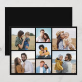 自分だけの7枚の写真コラージュを作成 ノートカード (正面/裏面)