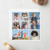 自分だけの7枚の写真コラージュを作成 ノートカード (正面/裏面インサイチュ)