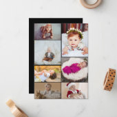 自分だけの7枚の写真コラージュを作成 ノートカード (正面/裏面インサイチュ)