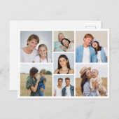 自分だけの7枚の写真コラージュを作成 ポストカード (正面/裏面)