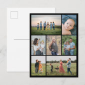 自分だけの7枚の写真コラージュを作成 ポストカード (正面/裏面)