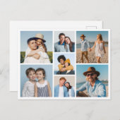 自分だけの7枚の写真コラージュを作成 ポストカード (正面/裏面)